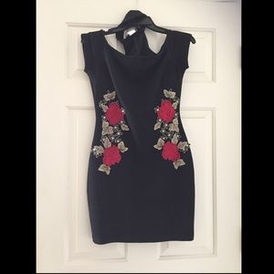Bodycon Dress with Roses